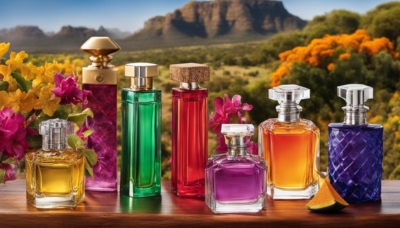 Frascos de perfume para factura visual de perfumería